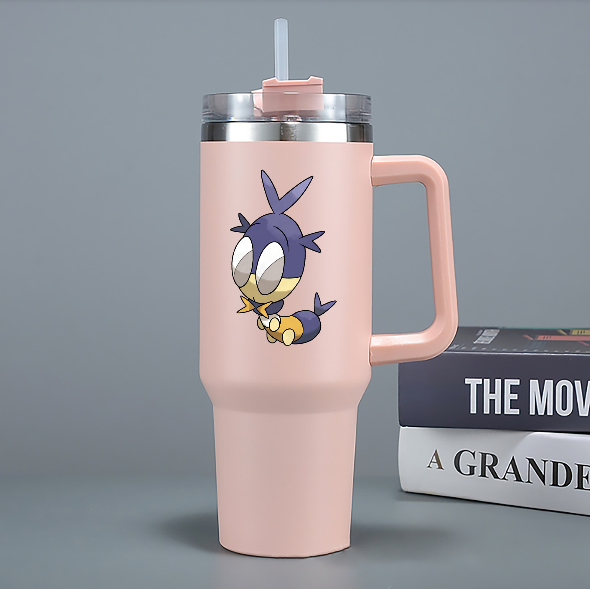 （画像用） ポケットモンスター Pokémon 1200mL車用タンブラー - クリスタルステッカー（プラスチックストロー付き）